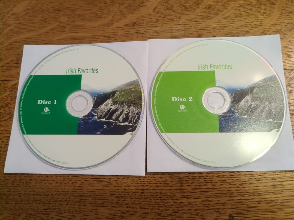 Irish Favorites 2 CD Set Various Artists Discs Only